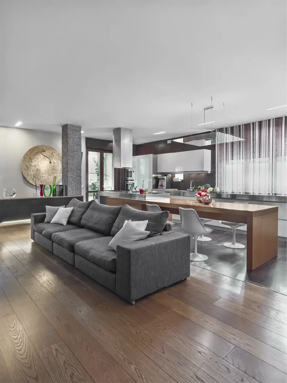 interiors of a modern living room